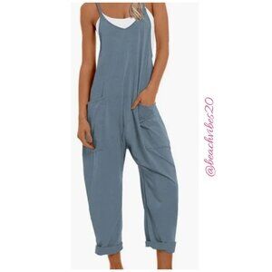 BOUTIQUE V-Neck Onesie Blue Medium NWOT O-312